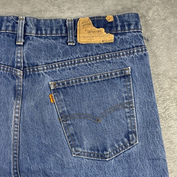 Vintage LEVIS 20517 0217 Orange Tab 70s Mens Bootcut Denim Jeans Grunge Blue - Picture 1 of 6